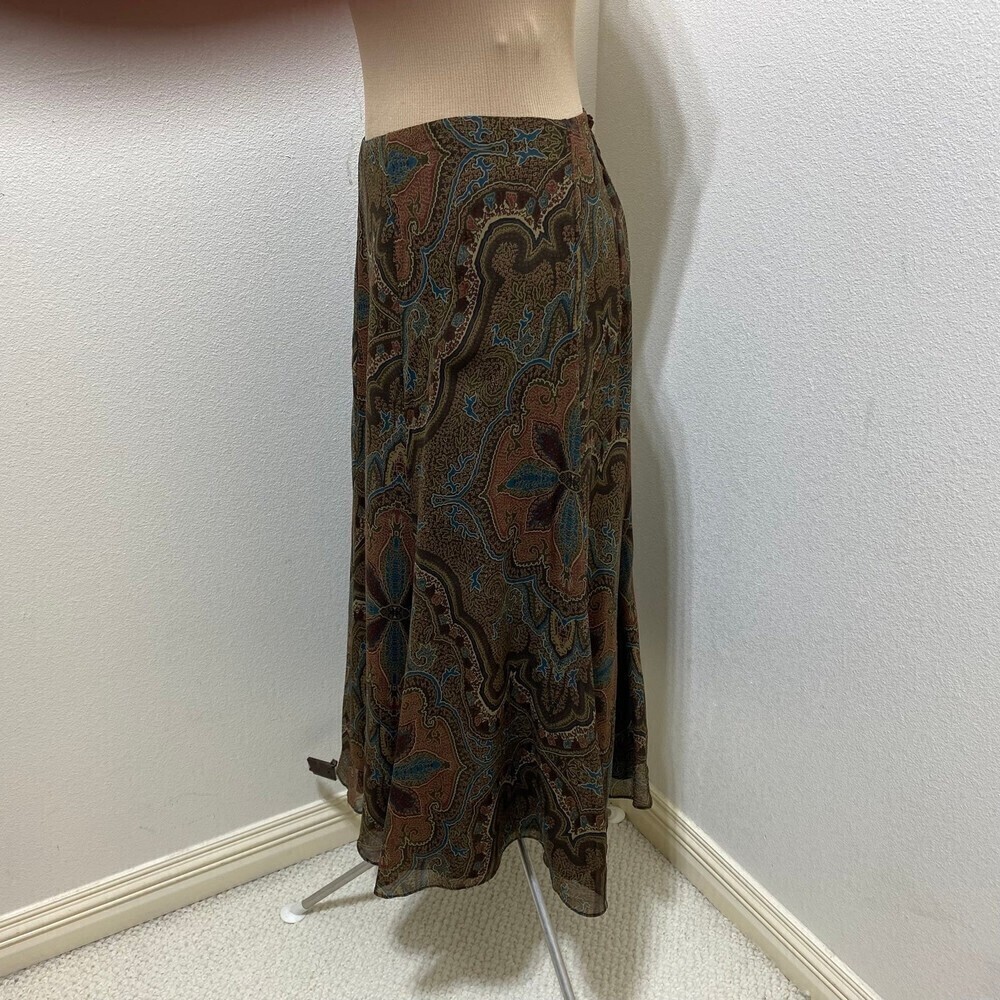 Lauren Ralph Lauren 100% Silk Vintage Paisley Print Skirt Size 22W - Picture 5 of 7